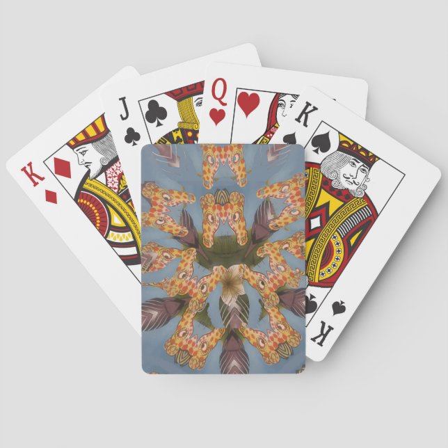 Jeu De Cartes Kaleidoscope Giraffe Mandala : Safari Art Abstrait (dos)