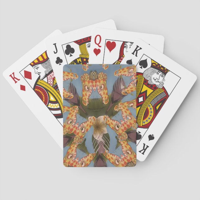 Jeu De Cartes Kaleidoscope Giraffe Mandala : Safari Art Abstrait (dos)
