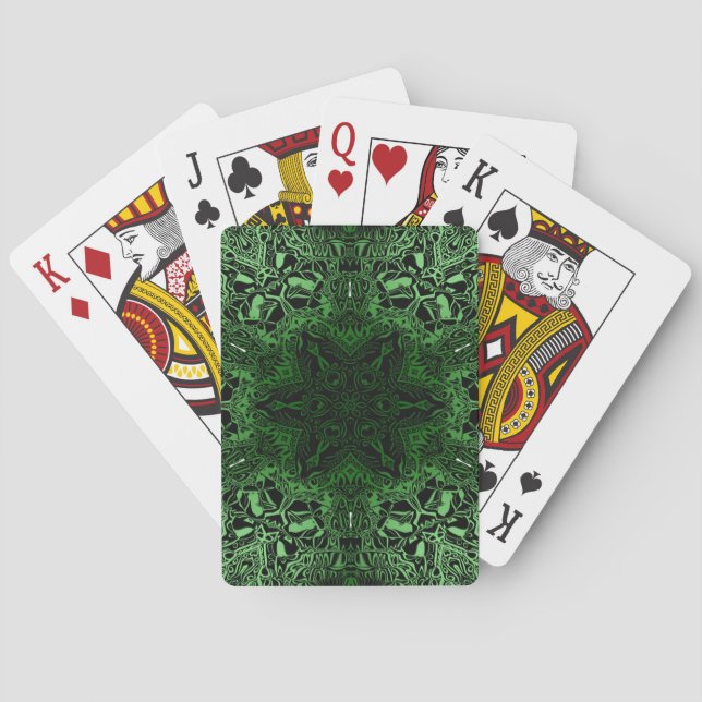 Jeu De Cartes Kaléidoscope vert (dos)