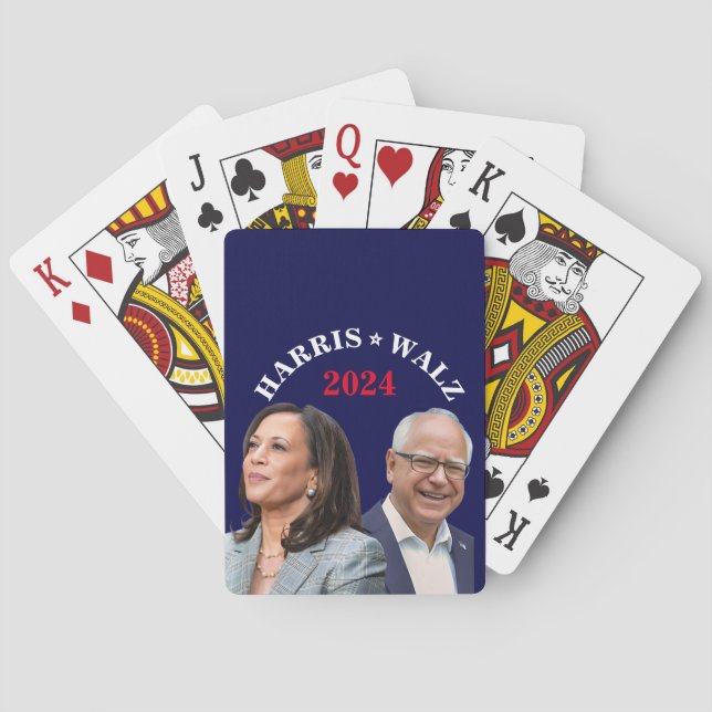 Jeu De Cartes Kamala Harris Walz Photo - Président Vice Photos (dos)
