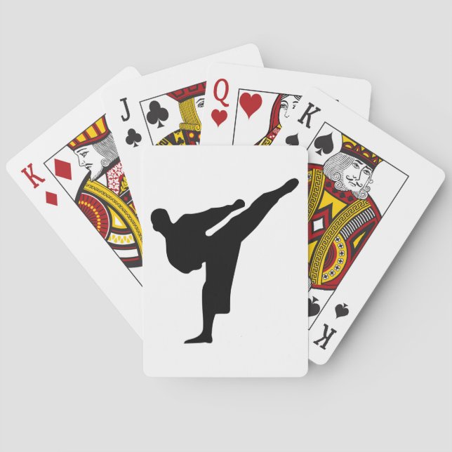 Jeu De Cartes Karate Silhouette (dos)