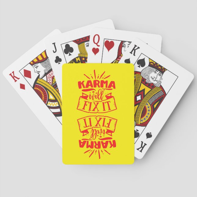 Jeu De Cartes KARMA VA RÉPARER ÇA drôle sarcastique humour       (dos)