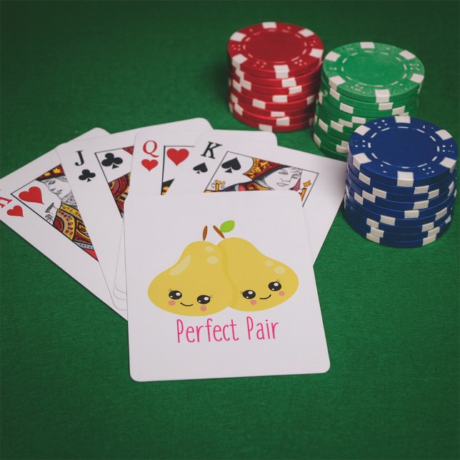 Jeu De Cartes Kawaii Pear Couple Parfait Paire Funny Pun (Créateur téléchargé)