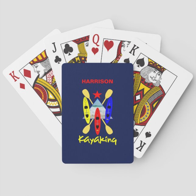 Jeu De Cartes Kayaking Sports nautiques personnalisés (dos)