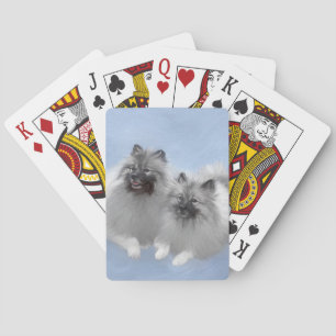 Jeu De Cartes Keeshond Paire de Kees Peinture Art animal origina