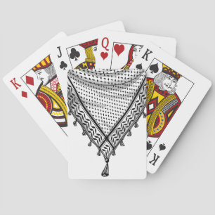 Jeu De Cartes Keffiyeh Écharpe palestinienne tissu traditionnel