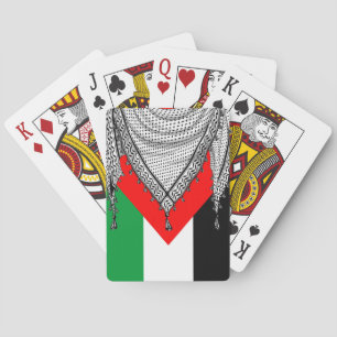 Jeu De Cartes Keffiyeh Écharpe palestinienne tissu traditionnel