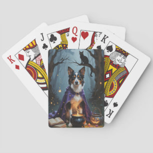 Jeu De Cartes Kelpie Chien australien Peinture d'Halloween lunai