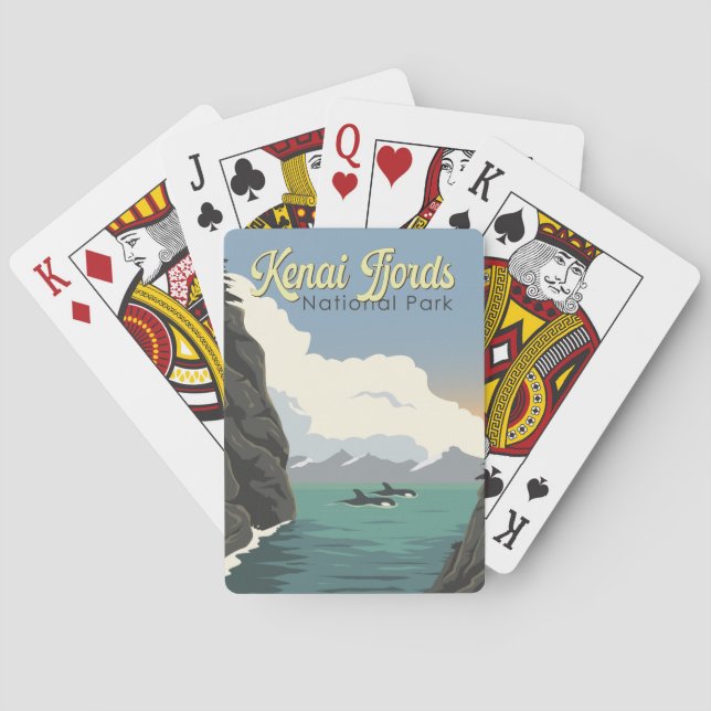Jeu De Cartes Kenai Fjords National Park Illustration Art de Voy (dos)