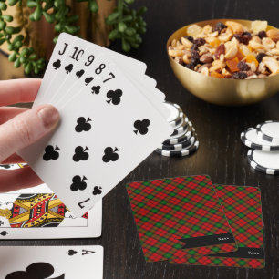 Jeu De Cartes Kerr Clain Tartan Plaid Motif