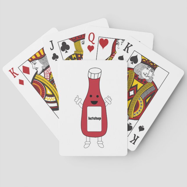 Jeu De Cartes Ketchup Bottle Cute Personnaliser (dos)