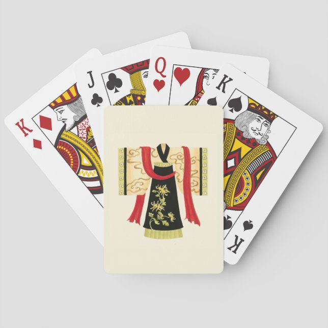 Jeu De Cartes Kimono traditionnel japonais with Floral Print (dos)