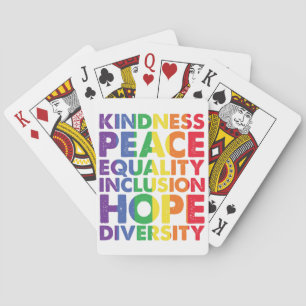 Jeu De Cartes Kindness Peace Equality Love Inclusion Hope LGBT