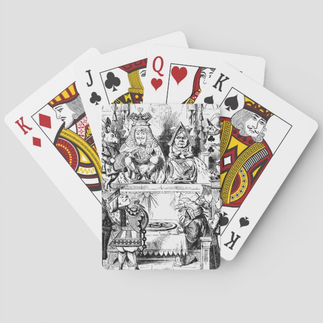 Jeu De Cartes King and Queen of Hearts Alice à Wonderland (dos)