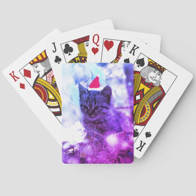 Jeu De Cartes Kitten Noël temps Classique Jouer Cartes (dos)