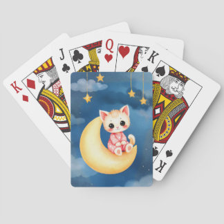 Jeu De Cartes Kitten Sitting on the Moon