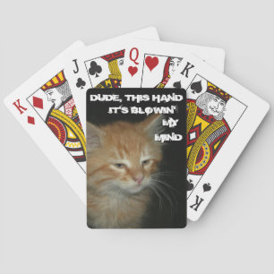 Jeu De Cartes Kitty "DUT CETTE MAIN BLOQUER MON ESPRIT" Carte de
