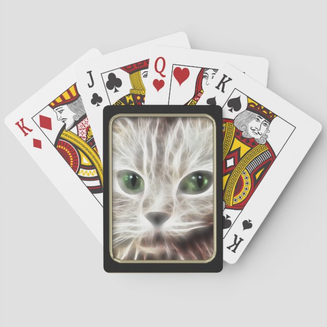 Jeu De Cartes Kitty Fractal Art Jouer des cartes (dos)