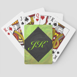 Jeu De Cartes Kiwi Bash Vert et noir Monogramme