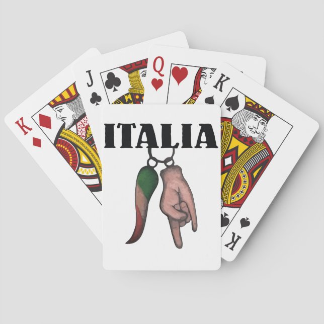 JEU DE CARTES KLAXON ITALIEN AVEC L'OEIL MAUVAIS, CORNO (dos)
