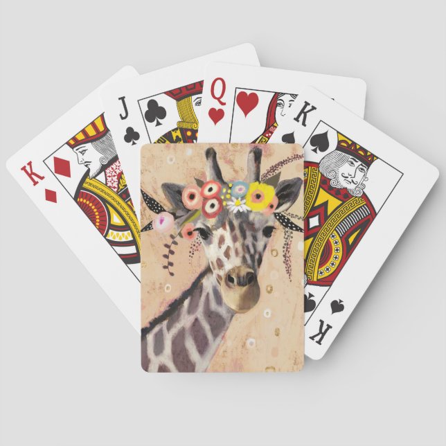 Jeu De Cartes Klimt Giraffe | Couronne De Fleurs (dos)