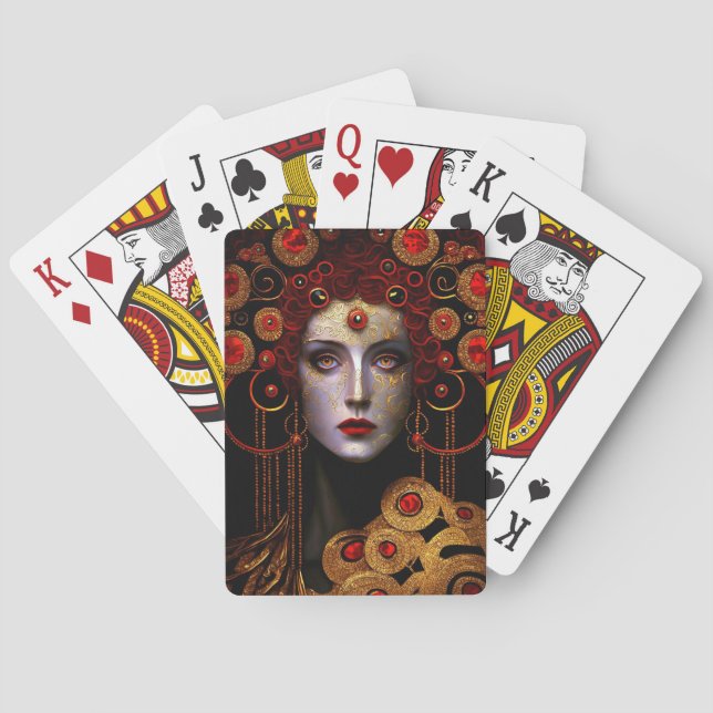Jeu De Cartes Klimt Inspirée Déesse Reine (dos)