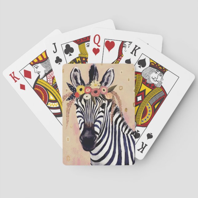Jeu De Cartes Klimt Zebra | Adorned in Flowers (dos)