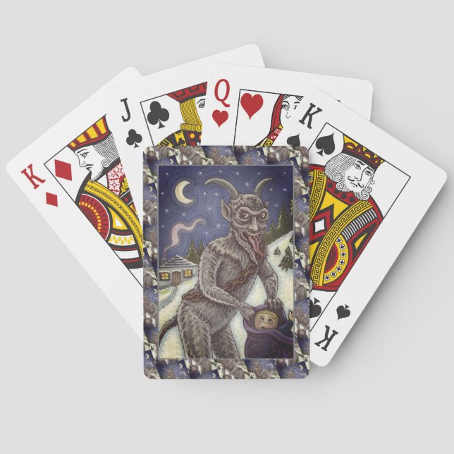 JEU DE CARTES KRAMPUS & ENFANTS NAUGHTY, HISTOIRE DE NOËL CRAYAN (dos)