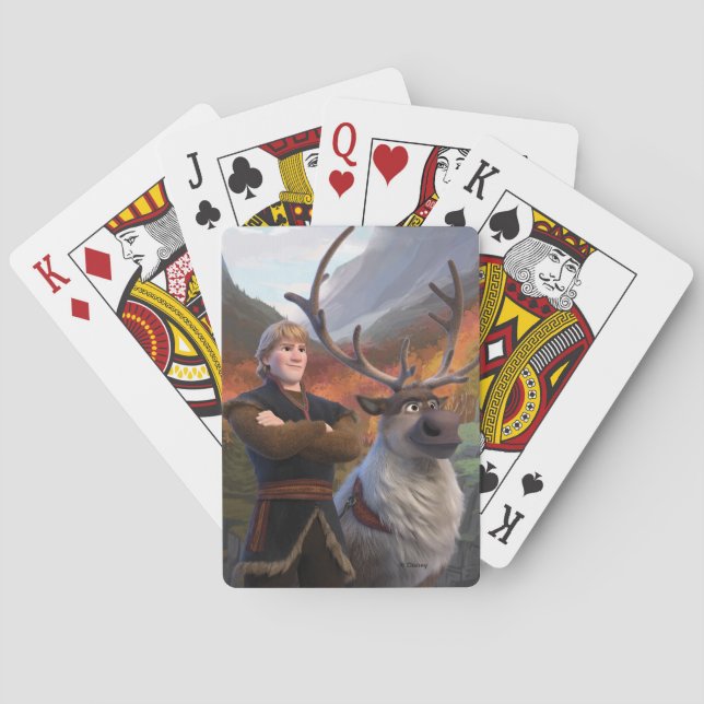 Jeu De Cartes Kristoff & Sven - Meilleurs Amis Jouant Aux Cartes (dos)