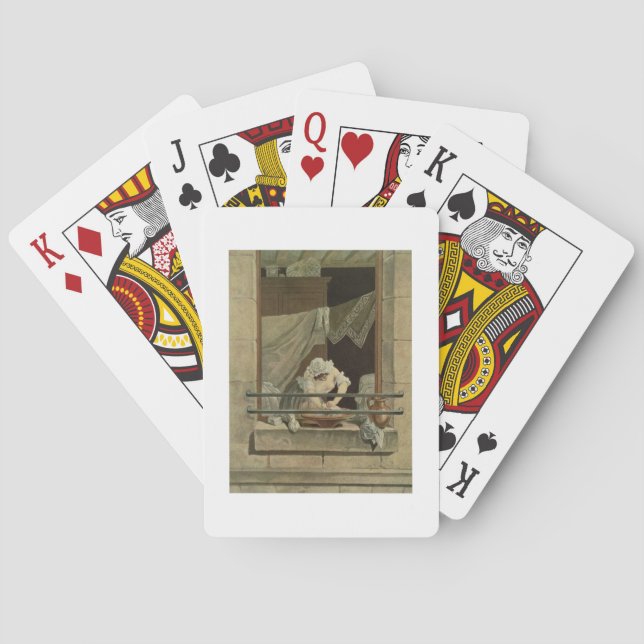 Jeu De Cartes La blanchisseuse, gravée par J. Laurent Julien (c1 (dos)