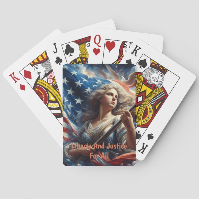 Jeu De Cartes La Dame De La Liberté - L'Art Patriotique (dos)