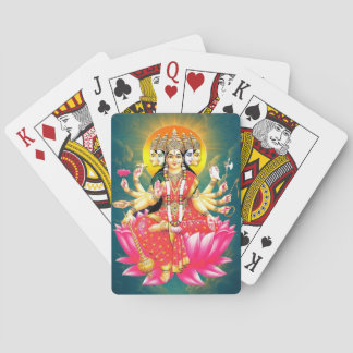 Jeu De Cartes La déesse Gayatri Devi sur Lotus Hindu Deity