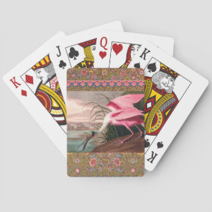 Jeu De Cartes La faune des oiseaux d'Audubon de Spoonbill Roseat