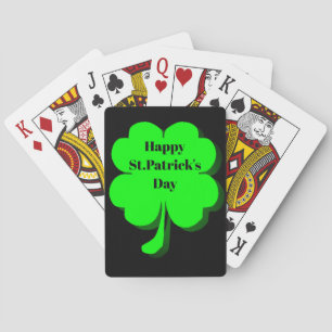 JEU DE CARTES LA FÊTE DE LA SAINT-PATRICK TRÈFLE CHANCEUX