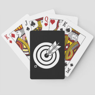 Jeu De Cartes La flèche atteint une cible ronde