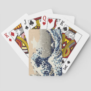 Jeu De Cartes La Grande vague au large de Kanagawa 8 bits Pixel 