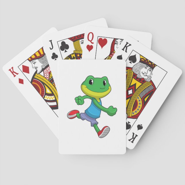 Jeu De Cartes La grenouille comme coureur à la course (dos)