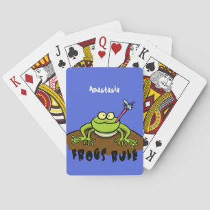 Jeu De Cartes La grenouille règle drôle dessin de grenouille ver