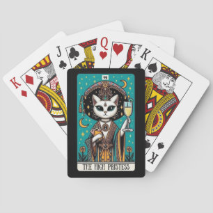 Jeu De Cartes La Haute Prêtesse Cat Tarot Jouer Cartes