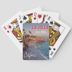 Jeu De Cartes La Jolla California Vintage Palm Trees Souvenirs