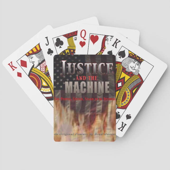 Jeu De Cartes La justice officielle et l'affiche automatique sur (dos)