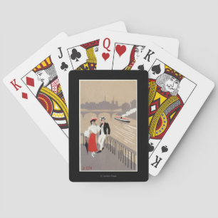Jeu De Cartes La La citent la scène d'art déco