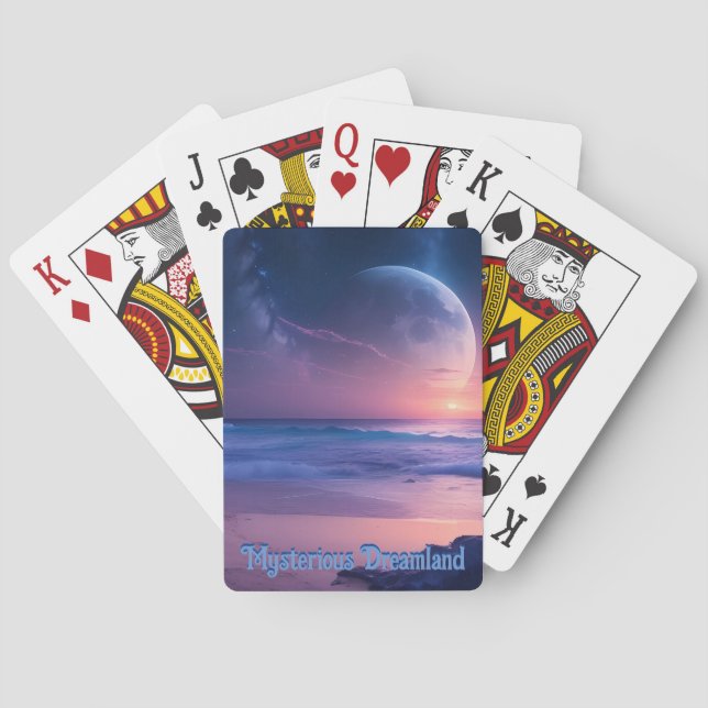 Jeu De Cartes La Lune Mystique Au-Dessus D'Une Mer Sans Fin (dos)