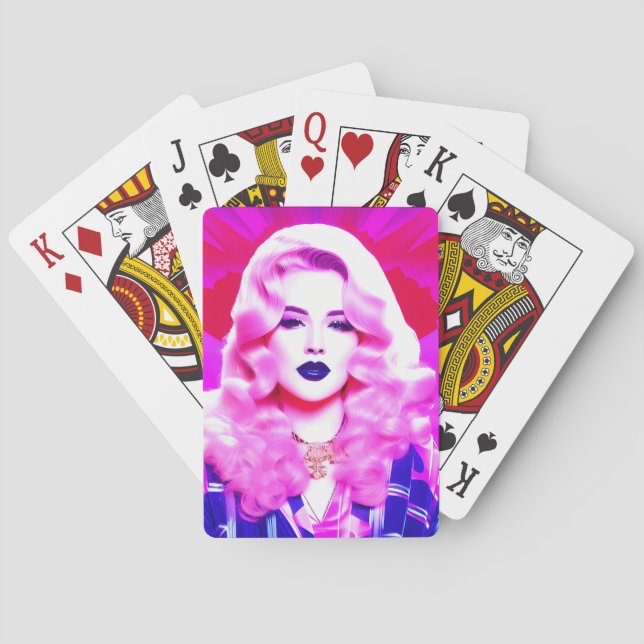 Jeu De Cartes La magie du glamour d'un baiser soufflé bleu (dos)