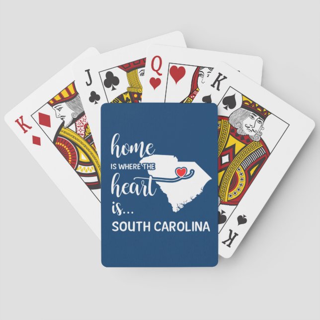 Jeu De Cartes La maison de Caroline du Sud est le coeur (dos)