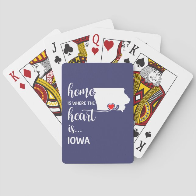 Jeu De Cartes La maison de l'Iowa est le coeur (dos)