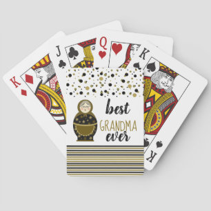 Jeu De Cartes La meilleure poupée toujours d'or de Russe de