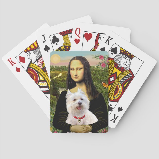 Jeu De Cartes La Mona Lisa et son West Highland Terrier (dos)