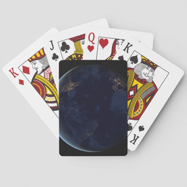 Jeu De Cartes La nuit, lumière de la ville terrestre (dos)
