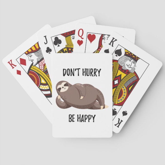 Jeu De Cartes La paresse indique que | ne se dépêchent pas (dos)